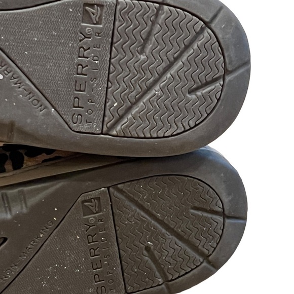 Sperry Top-Sider Duck Boots Womens 7.5 Black Leopard Lined Lace Up - Picture 9 of 16